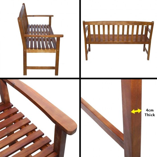 أريكة خشبية للفناء في الهواء الطلق